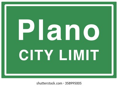 Plano City Limit Sign