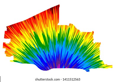 Plano city (United States of America, USA, US, usa city)- map is designed rainbow abstract colorful pattern, City of Plano map made of color explosion,