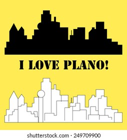 Plano, Texas (city silhouette)