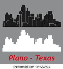 Plano, Texas (city silhouette)