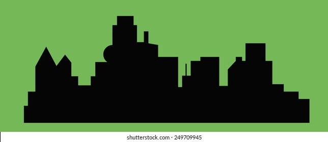 Plano, Texas (city silhouette)