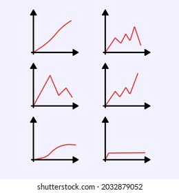 Planogram Of Income Rate In Illustrator, Rise And Fall