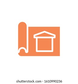 plans with house design, Under construction architecture work repair progress warning industry and build theme Vector illustration