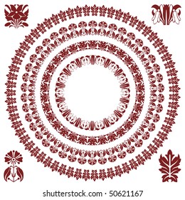 Plant Abstract Ornament - Seamless Background Vector