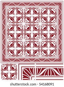 Plant Abstract Ornament - Seamless Background Vector