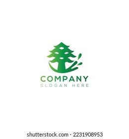 Plant art vector logo design