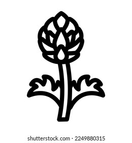 plant artichoke line icon vector. plant artichoke sign. isolated contour symbol black illustration