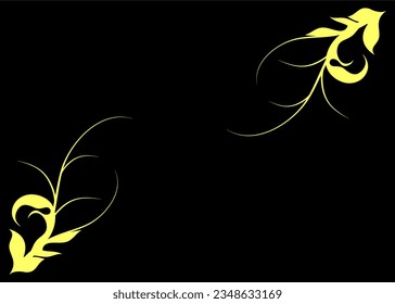 plant background motifs for invitations or others
