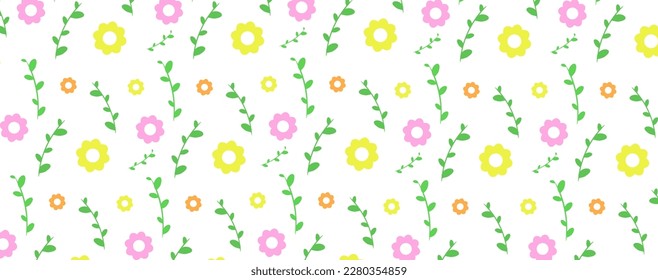 plant background pattern. Abstract pattern of leaves and flowers for banners, motifs, textures and design elements. editable vector