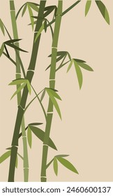 Plant bamboo. Chinese style illustration.