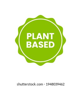 Plant based badge icon design vector