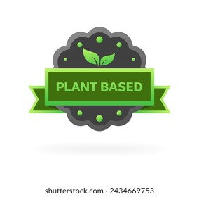 Icono de banner basado en plantas. Estilo plano. Icono vectorial