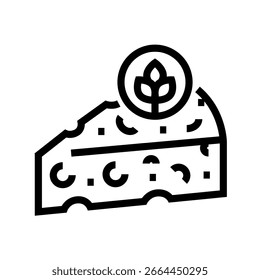 Icono de línea negra basado en plantas para proyectos digitales e impresos.  Iconos limpios mínimos para App y Sitios web. Iconos modernos y sencillos para UI UX y branding