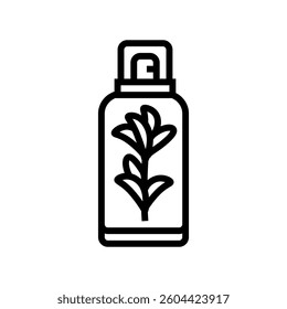 plant based cosmetic sustainable beauty line icon vector. plant based cosmetic sustainable beauty sign. isolated contour symbol black illustration