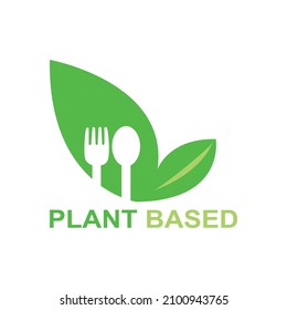 Plant based food logo vector