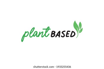 Plant Based Hand Made Text Hand Stock Vector (Royalty Free) 1933255436 ...