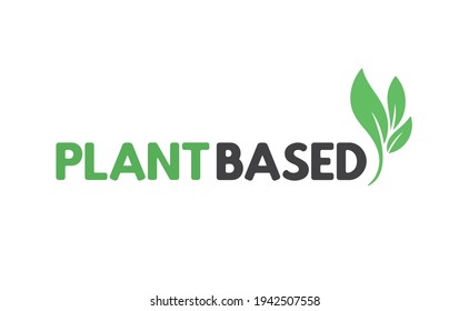 Texto hecho a mano a base de plantas, estilo de letras dibujado a mano con hojas. Concepto de diseño de comida vegetariana y vegana. Nutrición vegetal. 