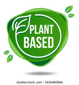 Plant based icon. Emblems, elements, frames and logo. Fresh ecological
