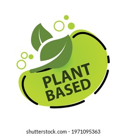 Plant based icon isolated on white background vector illustration.