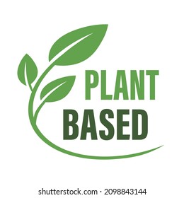 Plant Based Icon On A White Background.