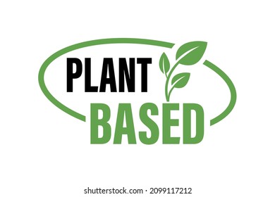 Plant Based Icon On A White Background.