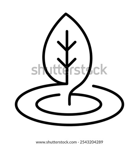 Plant Based Icon – Seedling in Soil, Representing Vegan, Eco-Friendly, and Plant-Derived Products