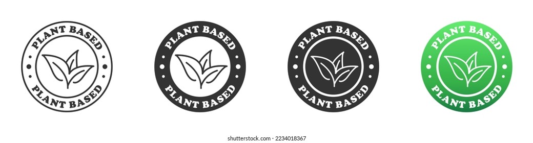 Plant based icon. Vector illustration.