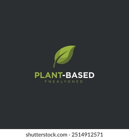 Plant Based Leaf logo Diseño