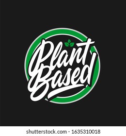 Plant Based Logo Lettering Typography