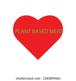 Plant Based Meat Icon With Heart