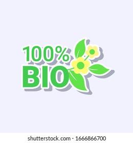 plant based natural product sticker organic healthy vegan market logo fresh food emblem badge design flat vector illustration