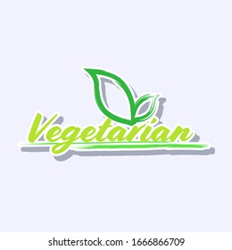 plant based natural product sticker organic healthy vegan market logo fresh food emblem badge design flat vector illustration