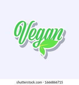 plant based natural product sticker organic healthy vegan market logo fresh food emblem badge design flat vector illustration