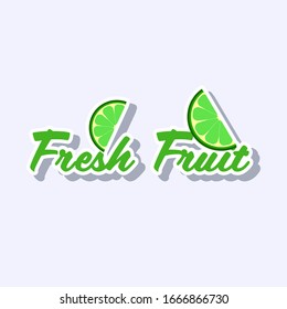 plant based natural product sticker organic healthy vegan market logo fresh lemon fruit food emblem badge design flat vector illustration