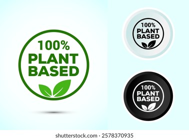 Plant based product icon design illustration. plant based food, natural ingredients