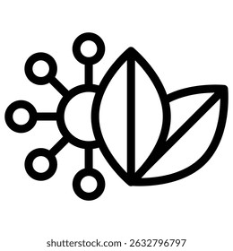 plant based protein icon Black and white outline vector