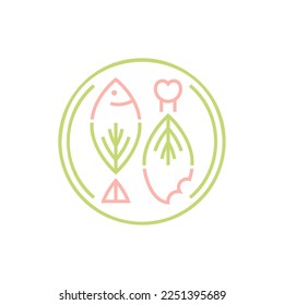 Plant based protein sign. Eating less meat. Alternative protein sources. Healthy lifestyle concept. Graphic pictogram, emblem, icon. Editable vector illustration isolated on a transparent background.