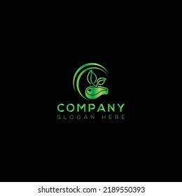 Plant based Vector art logo design 