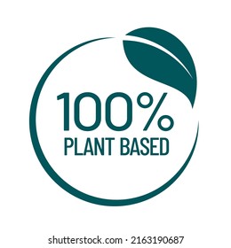 Plant based vector icon badge stamp