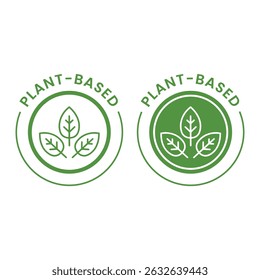 Símbolos de ilustración de Vector basados en plantas aislados sobre fondo blanco 