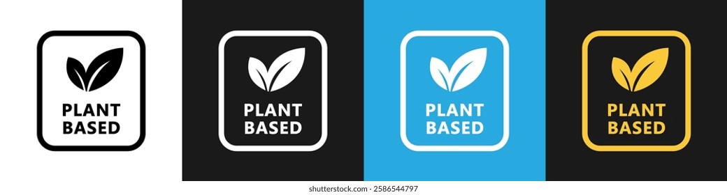 Plant Based - vector icon isolated on different backgrounds.