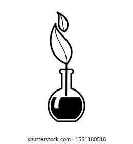 Plant in a beaker, vector image.