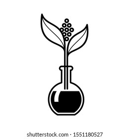 Plant in a beaker, vector image.