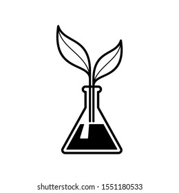 Plant in a beaker, vector image.