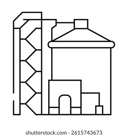 plant biomass energy line icon vector. plant biomass energy sign. isolated contour symbol black illustration
