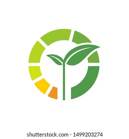 Plant boost abstract simple flat logo design