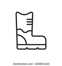 Plant Boot Outline Icon Vector Illustration