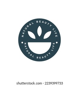 ilustración vectorial del diseño del logotipo botánico de planta
