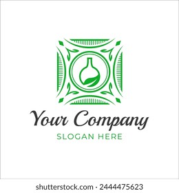Plant Bottle Potion Abstract Art Logo