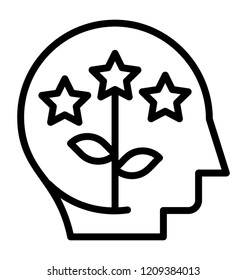 A plant in the brain depicting mind growth 